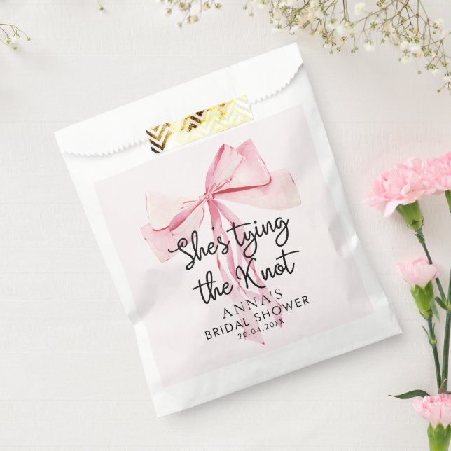 Blush Pink Sie bindet das Brautparty des Knotens Geschenktütchen (Versiegelt)