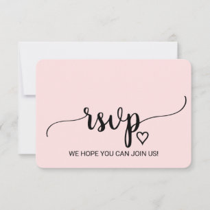 Blush Pink Simple Calligraphy Mariage Website RSVP