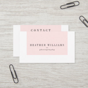 Blush Pink Social Media Business Cards Visitenkarte