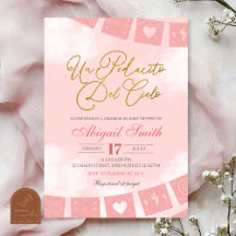 Blush Pink Spanische Stück des Himmels Baby Shower