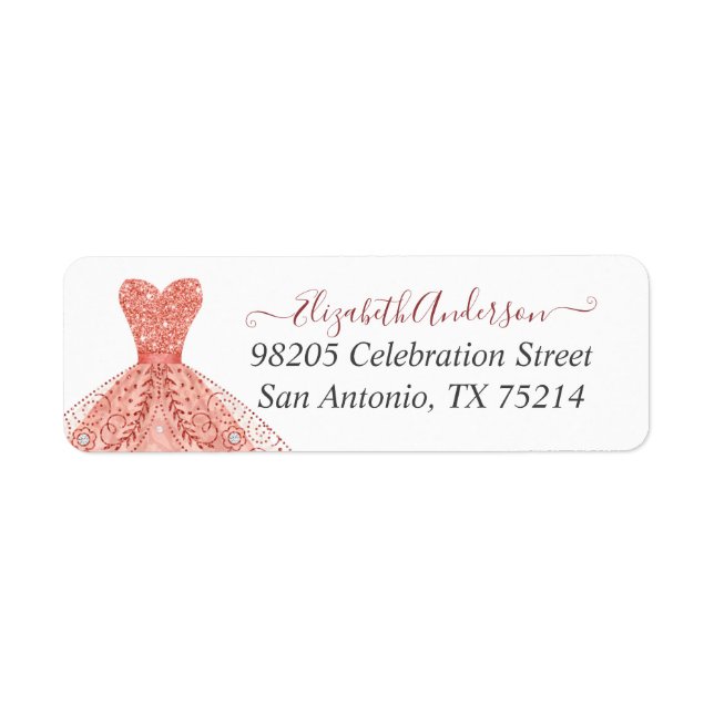 Blush Pink Sparkle Dress Girl Rose Gold (Vorne)