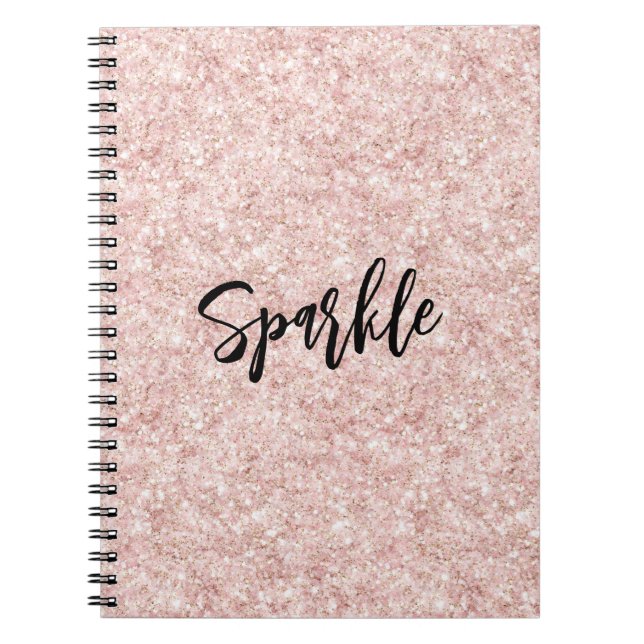 Blush Pink Sparkle Glitter   Notizblock (Vorderseite)