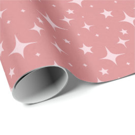Blush Pink Stardust Gift Wrap - Weiche Rose Farbe Geschenkpapier