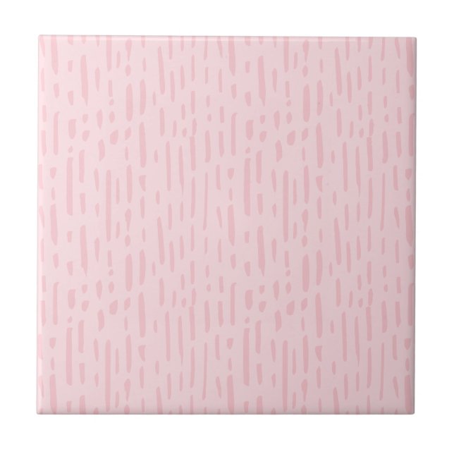 Blush Pink Stripes Fliese (Vorderseite)