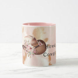 Blush Pink Tan Southwest Cowgirl Cowhide Hat Tasse