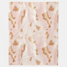 Blush Pink Tan Südwest Imitats Cowgirl Cowhide Fleecedecke