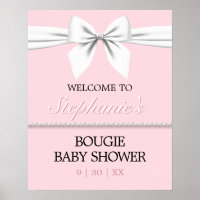 Blush Pink Tiffany Babydusche Begrüßungszeichen