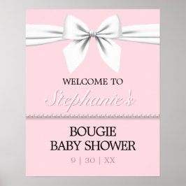 Blush Pink Tiffany Babydusche Begrüßungszeichen Poster