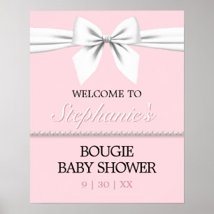 Blush Pink Tiffany Babydusche Begrüßungszeichen Poster
