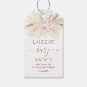 Blush pink Tropical Baby Dusche Geschenk Tag Geschenkanhänger