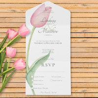 Blush Pink Tulip Solo Modernes Abendessen