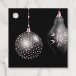 Blush Pink und Black Christmas Fevor Tags Geschenkanhänger