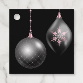 Blush Pink und Black Christmas Fevor Tags Geschenkanhänger
