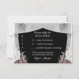 Blush Pink und Dusty Sage Wedding RSVP Einladung