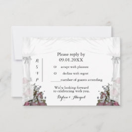 Blush Pink und Dusty Sage Wedding RSVP Einladung