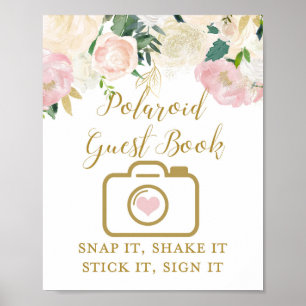 Blush Pink und Gold-Brautparty-Zeichen Poster