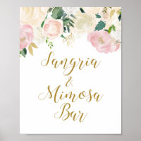 Blush Pink und Gold-Brautparty-Zeichen