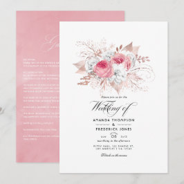 Blush Pink und Rose Gold Blumenzwiebeln Einladung