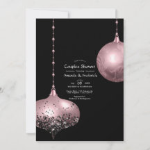 Blush Pink und Rose Gold Weihnachtspaare Dusche