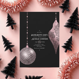 Blush Pink und Rose Weihnachten Bacheloretto Einladung