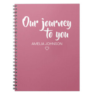 Blush Pink Unsere Reise zu Ihnen Adoption Journal Notizblock