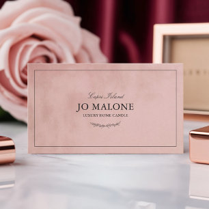 Blush Pink Velvet Texture Elegante Company Visitenkarte