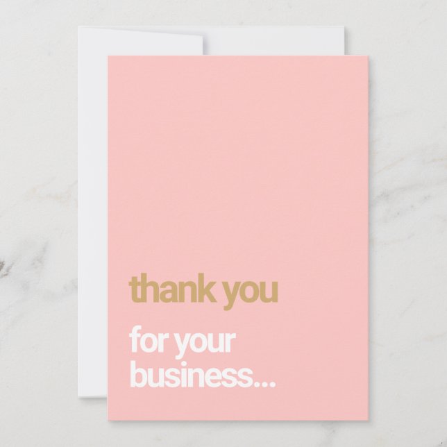Blush Pink Vielen Dank für Ihre Kundenempfehlung e Einladung (Vorderseite)