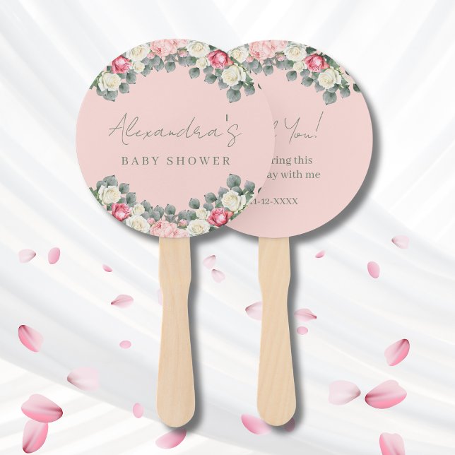 Blush Pink Vintage Rose Kinderdusche Danke Fächer (Von Creator hochgeladen)