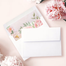 Blush Pink Wasserfarbe Blumengrün Hochzeit