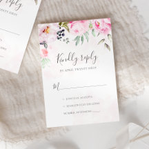 Blush Pink Wasserfarbe Blumengrün Hochzeit