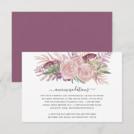 Blush Pink Watercolor Blumenzwiebelwohnung Begleitkarte