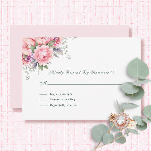 Blush Pink Watercolor Floral Romantische Script-UA