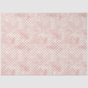 Blush Pink Watercolor Goldene Herzen Seidenpapier