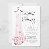 Blush Pink Watercolor Hochzeitskleid Brautparty