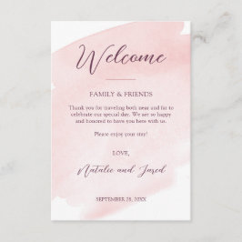 Blush Pink Watercolor Wedding Herzlichen Dank Begleitkarte