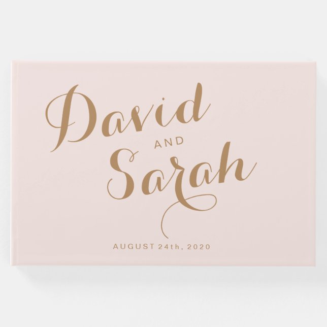 Blush Pink Wedbook Gästebuch (Vorderseite)
