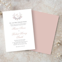 Blush Pink Wedding Calligraphy Script Monogram