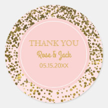 Blush Pink Wedding Imitate Gold Glitzer Confetti D