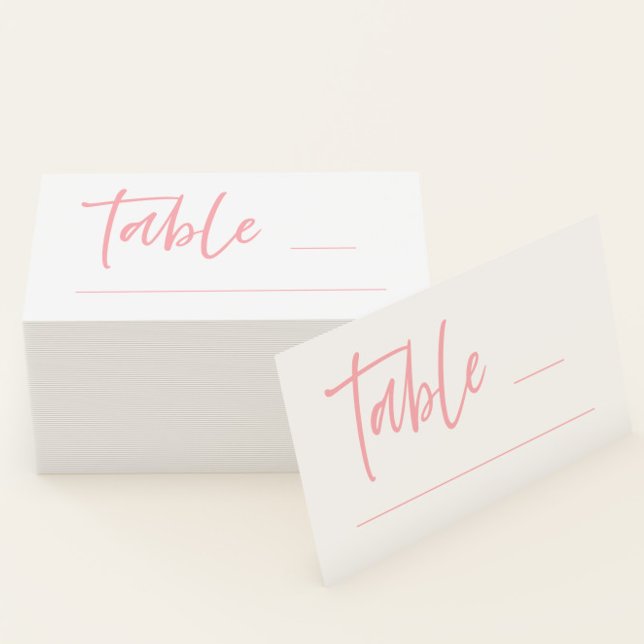 Blush Pink Wedding Platzkarte Visitenkarte (Von Creator hochgeladen)