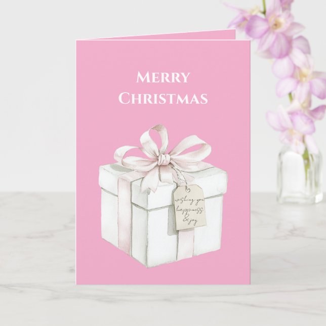 Blush Pink Weihnachten Karte (Orchidee)