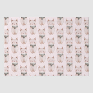 Blush Pink Weihnachtskatzen Seidenpapier