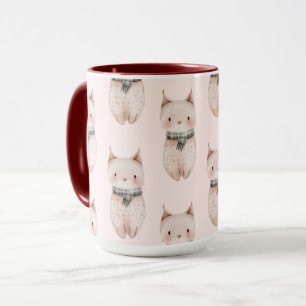 Blush Pink Weihnachtskatzen Tasse