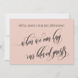Blush Pink, wenn wir Sie mit einer verspäteten Hoc Einladung