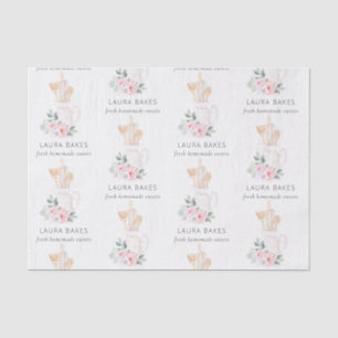 Blush Pink Whisk Spatula Spoons Backen Utensiden Seidenpapier