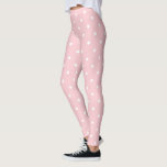 Blush Pink White Circles Dots Stilvolle Vorlage To Leggings<br><div class="desc">Moderne rosa,  weiße Kreise setzen elegante Leggings in Vorlage.</div>
