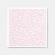 Blush Pink & White Confetti / Punkte