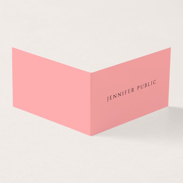 Blush Pink & White Modern Elegant Simple Template Visitenkarten (Vorderseite)