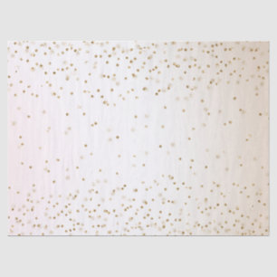 Blush Pink White Peach Ombre Gold Confetti Seidenpapier