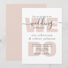Blush Pink wir tun Hochzeitseinladung Einladung