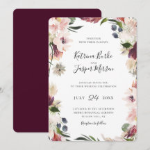 Blush Plum Botanische Blumenbeete Hochzeit
